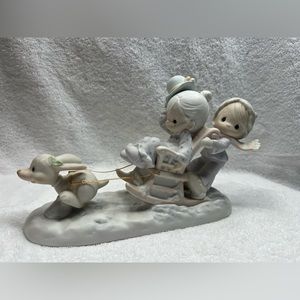Precious Moments Figurine #109819 "Oh What Fun It Is To Ride" Christmas